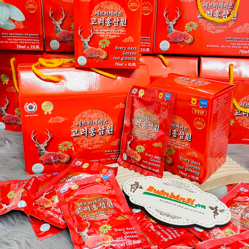 Nước Hồng Sâm Linh Chi Nhung Hươu 70ml x 20 Gói Hàn Quốc