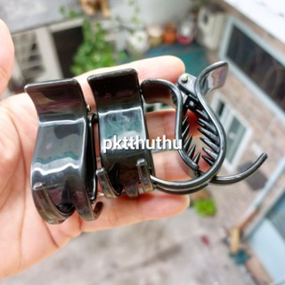 Lố 12 kẹp tóc 3 răng loại bóng màu đen