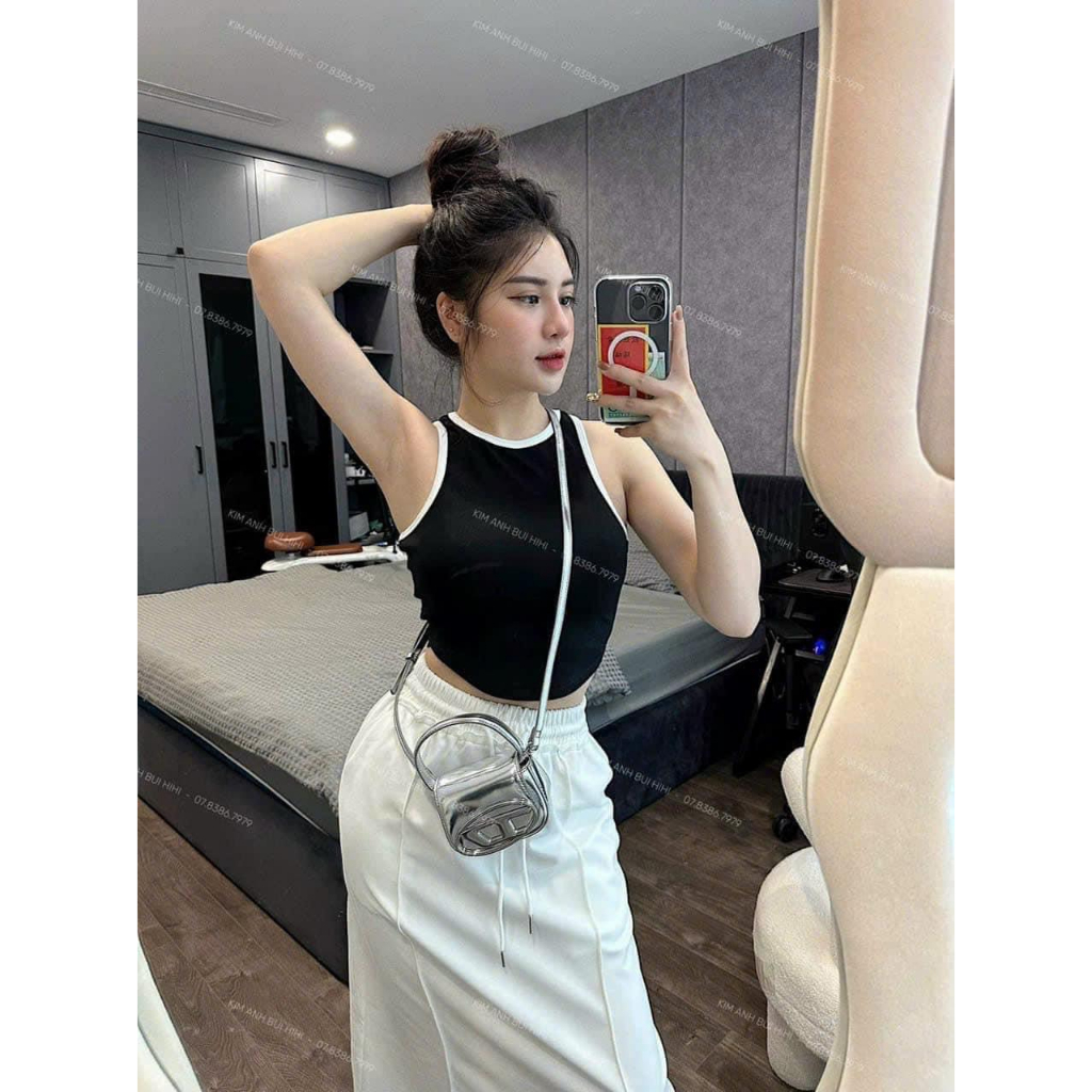 Áo Phông 3 Lỗ Viền Ôm Body Siêu Co Dãn - Áo Sát Nách Ôm Body Hootrend 2023