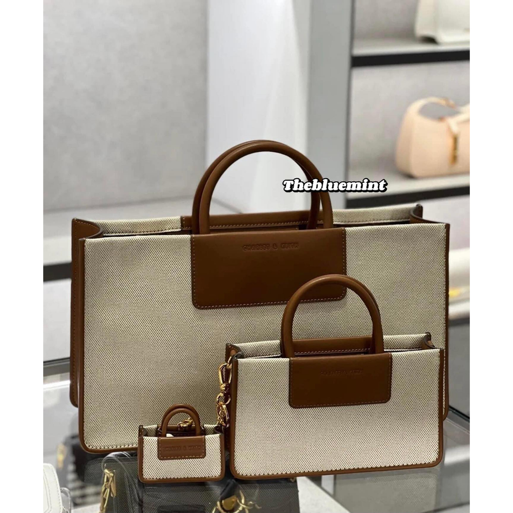 Túi đeo chéo/túi cầm tay Canvas nâu-Astra Canvas Tote CnK