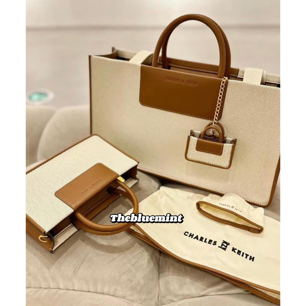 Túi đeo chéo/túi cầm tay Canvas nâu-Astra Canvas Tote CnK