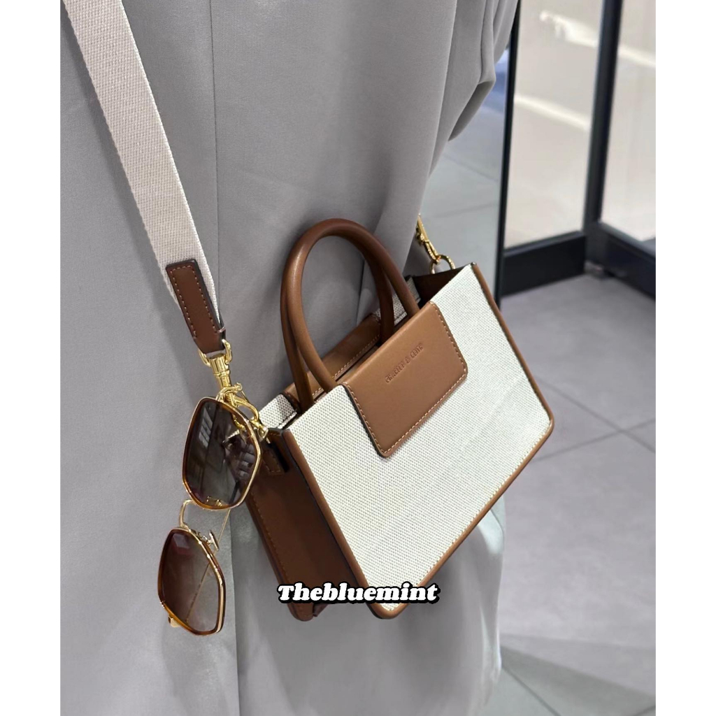 Túi đeo chéo/túi cầm tay Canvas nâu-Astra Canvas Tote CnK