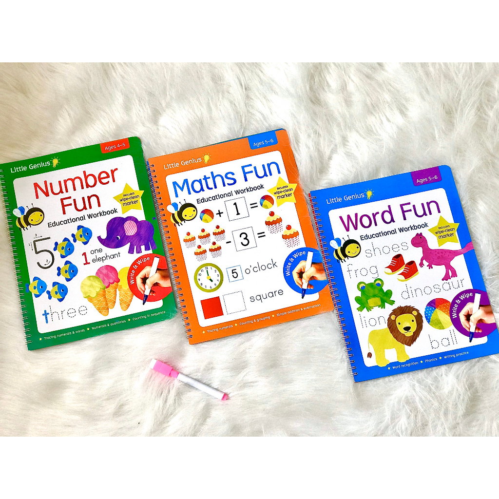 Sách - Viết xoá Little Genius cho bé 4-6 tuổi