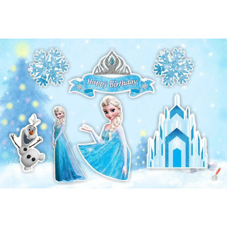 Thẻ giấy elsa Nd trang trí bánh