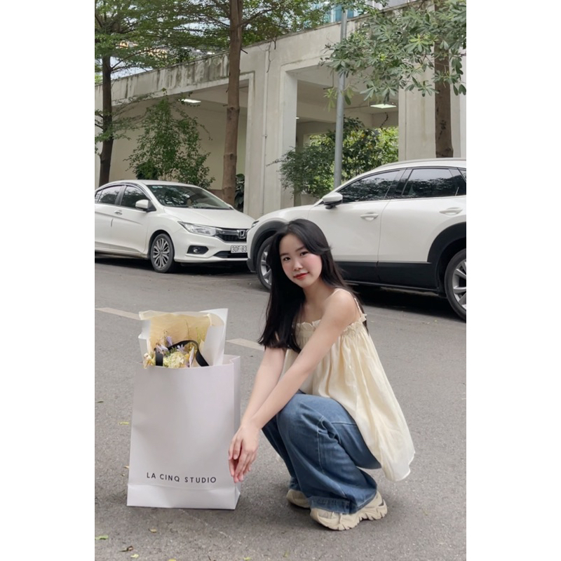 Áo hai dây tơ nhăn Nana21 Nanastore21