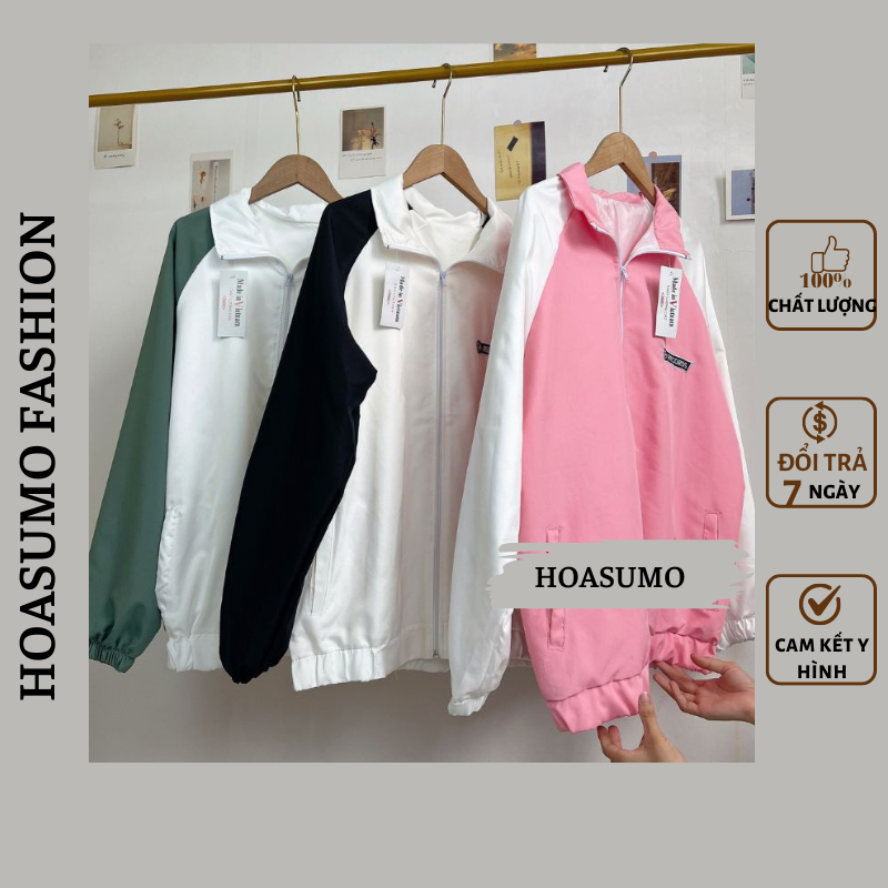 Áo khoác gió RECORDS jacket dù 2 lớp unisex nam nữ