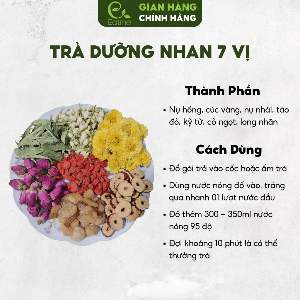 Set Trà Dưỡng Nhan 7 Vị EatMe - Gói Dùng Thử