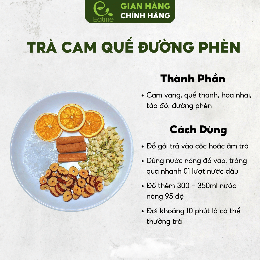 Set Trà Cam Quế Đường Phèn EatMe - Gói Dùng Thử