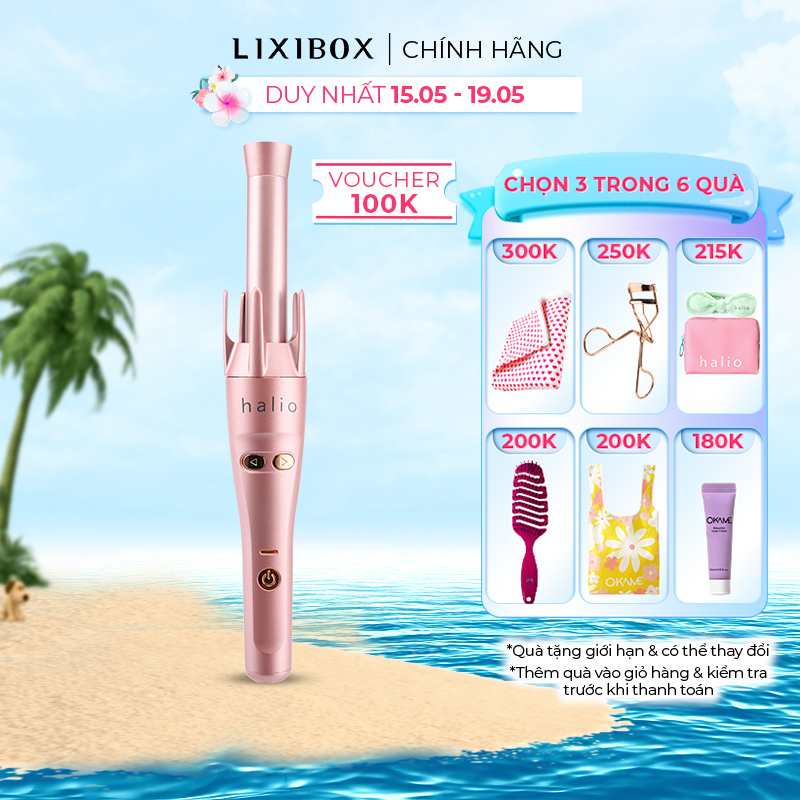 Máy Uốn Tóc Tự Xoay 360 Độ Ion Âm Halio Auto Rotating Hair Curler