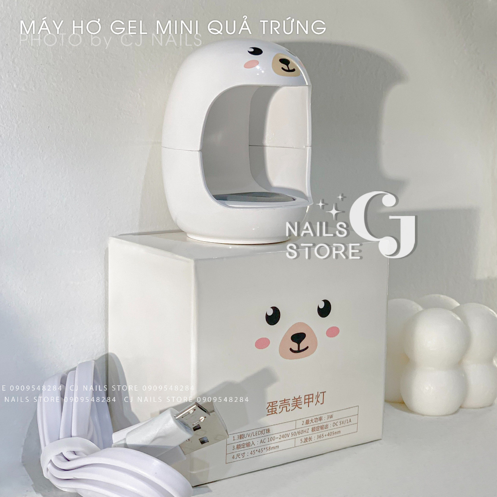 Máy hơ gel mini hình quả trứng (hơ được 1 ngón)