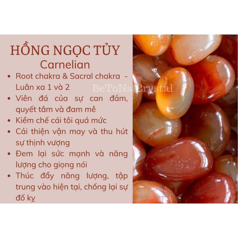 Viên đá Carnelian, đá thanh tẩy tarot