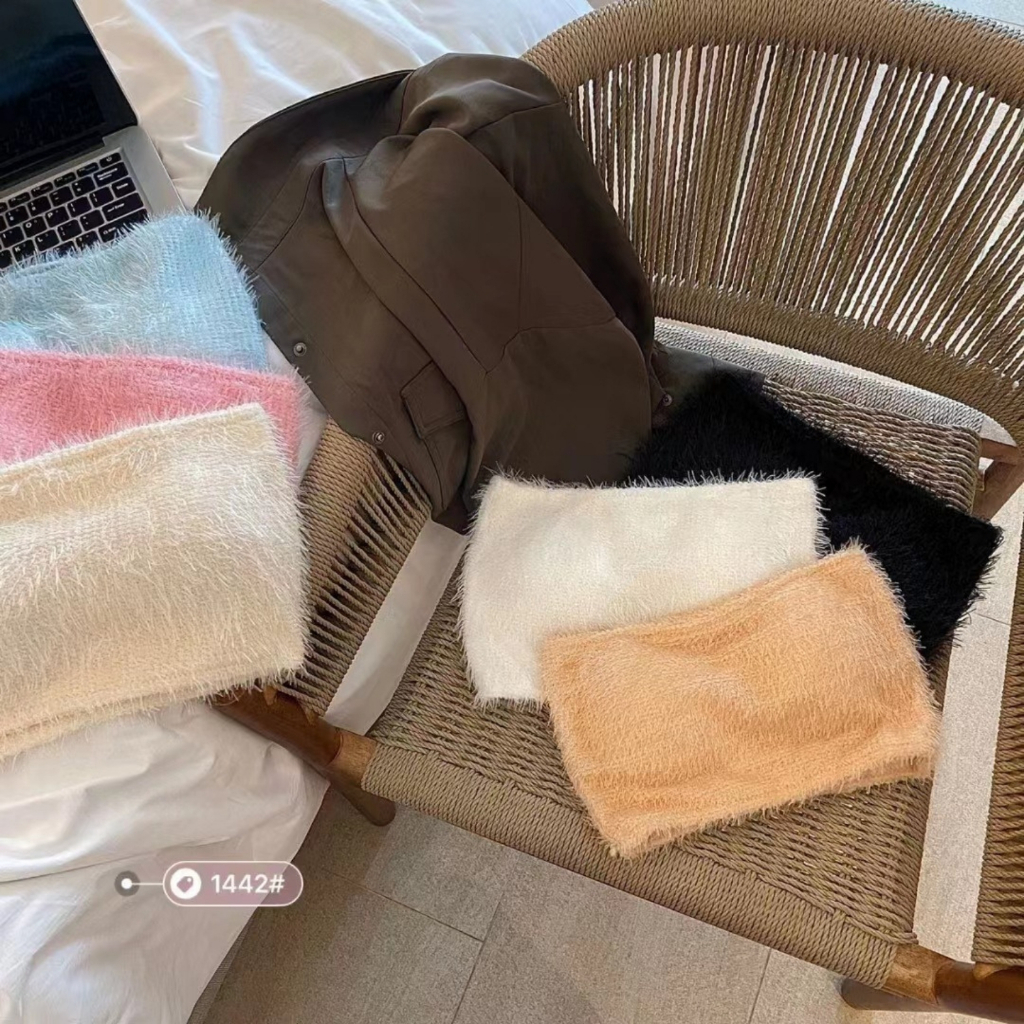 Áo ống croptop - Áo ống bra quây cup lông xù mịn màn mút mỏng (tặng kèm dây trong) Cavera B1442