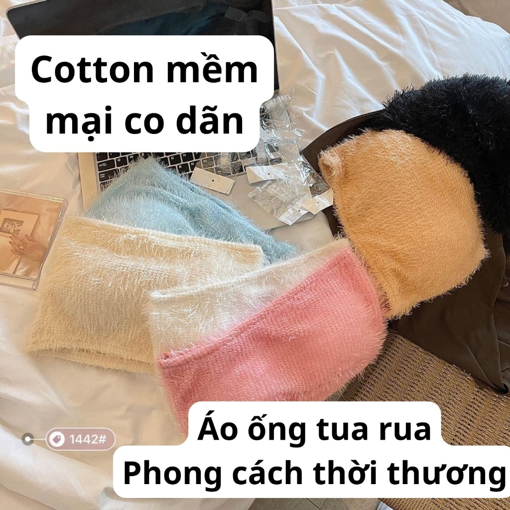 Áo ống croptop - Áo ống bra quây cup lông xù mịn màn mút mỏng (tặng kèm dây trong) Cavera B1442