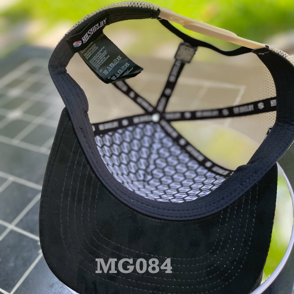 Nón kết đẹp Mũ lưỡi trai lưới Mesh Cap Unisex thoáng khí màu đen chất kaki cotton nhung logoS MR SHELBY MG084