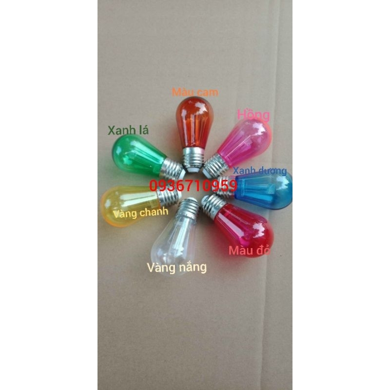 COMBO 10Bóng đèn trang trí quán cà phê, quán trà sữa, nhà hàng... bóng đèn trang trí nhiều màu