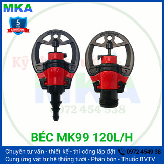 Béc tưới mk99 không bù áp dây pe 6-7-8-10mm