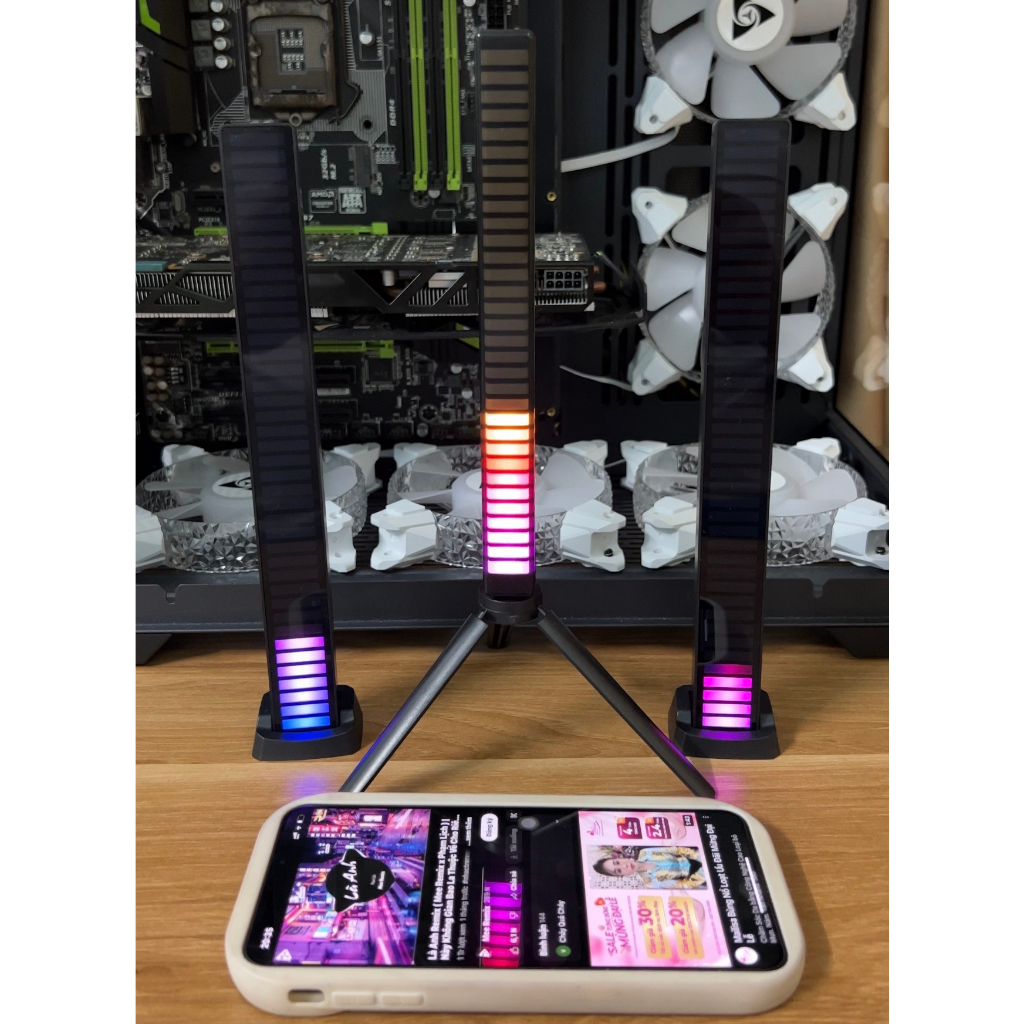 Thanh Đèn Led Music Bar Nháy Theo Nhạc Chỉnh Màu Qua App Điện Thoại
