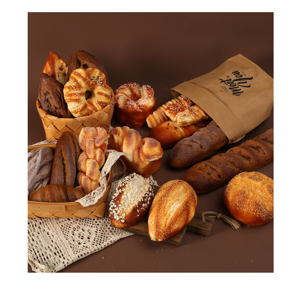 BÁNH NGỌT_MÔ HÌNH BÁNH MÌ, phụ kiện chụp ảnh picnic. RỔ MÂY ĐAN trưng bày bánh decor cửa hàng sống động