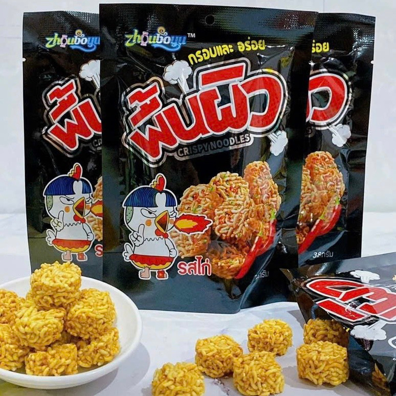 Bim bim gà cay Thái Lan/ mì tôm viên gà cay gói 38g