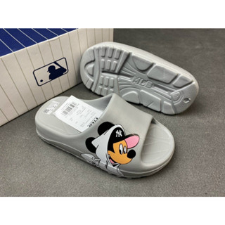 Dép Đúc MLB Chuột Mickey bản mới Bánh Mì Đế Cao 5CM Quai Ngang Nữ