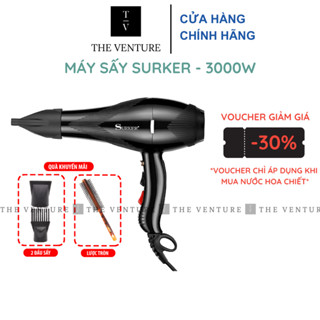 [ Bảo hành 3 tháng ] Máy Sấy Tóc Surker SK-3901 Chính Hãng, Tặng Lược Tròn Helios - Công Suất 3000 W