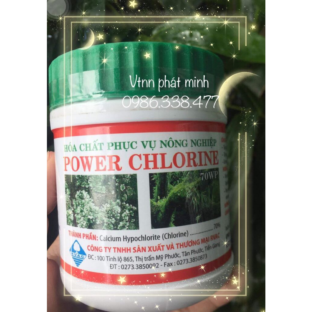 Tẩy rong POWER CHLORINE, tẩy rong trên nền xi măng, sân, tường, cây trồng đóng rong rêu và xát khuẩn chuồng trại
