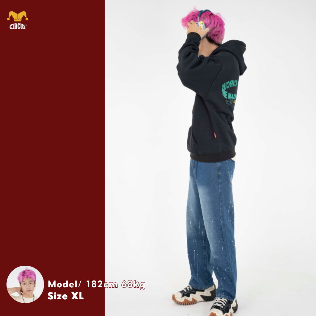 Áo Hoodie form rộng unisex Local Brand Circus áo khoác chất nỉ bông cotton dày dặn, đứng form – Mã Basic H08
