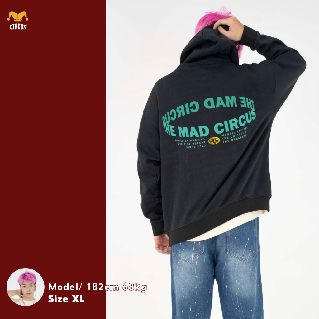 Áo Hoodie form rộng unisex Local Brand Circus áo khoác chất nỉ bông cotton dày dặn, đứng form – Mã Basic H08