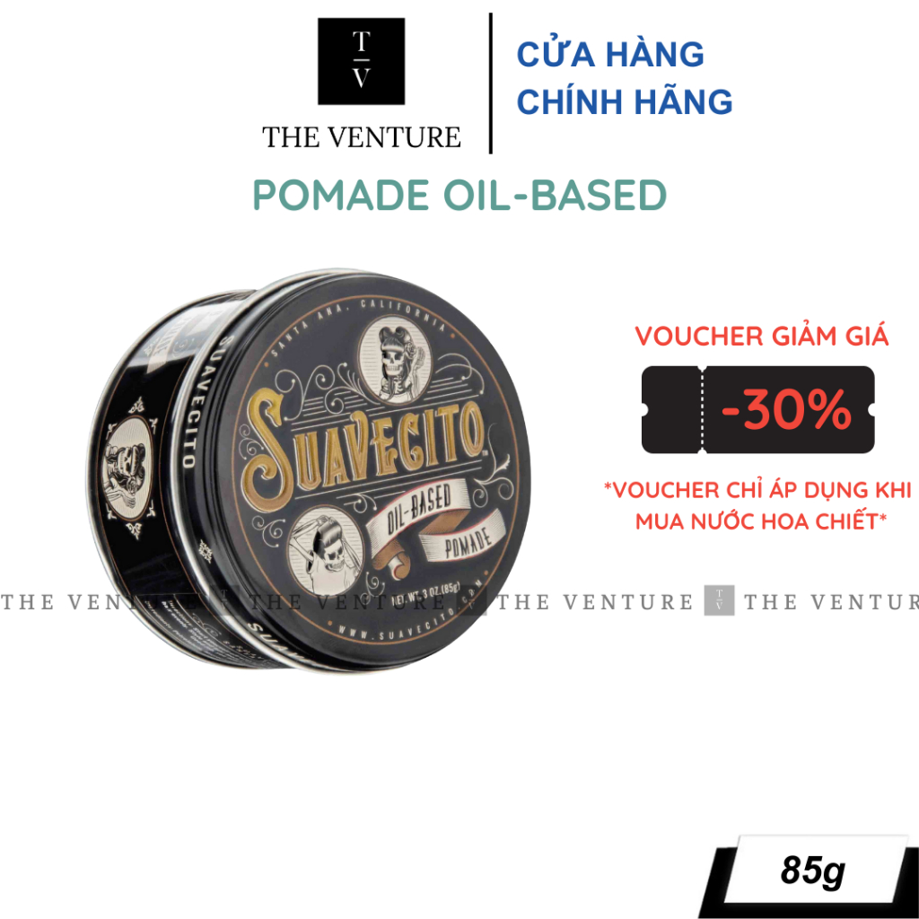 Sáp Vuốt Tóc Nam Suavecito Oil Based Pomade Chính Hãng - 85 Gram