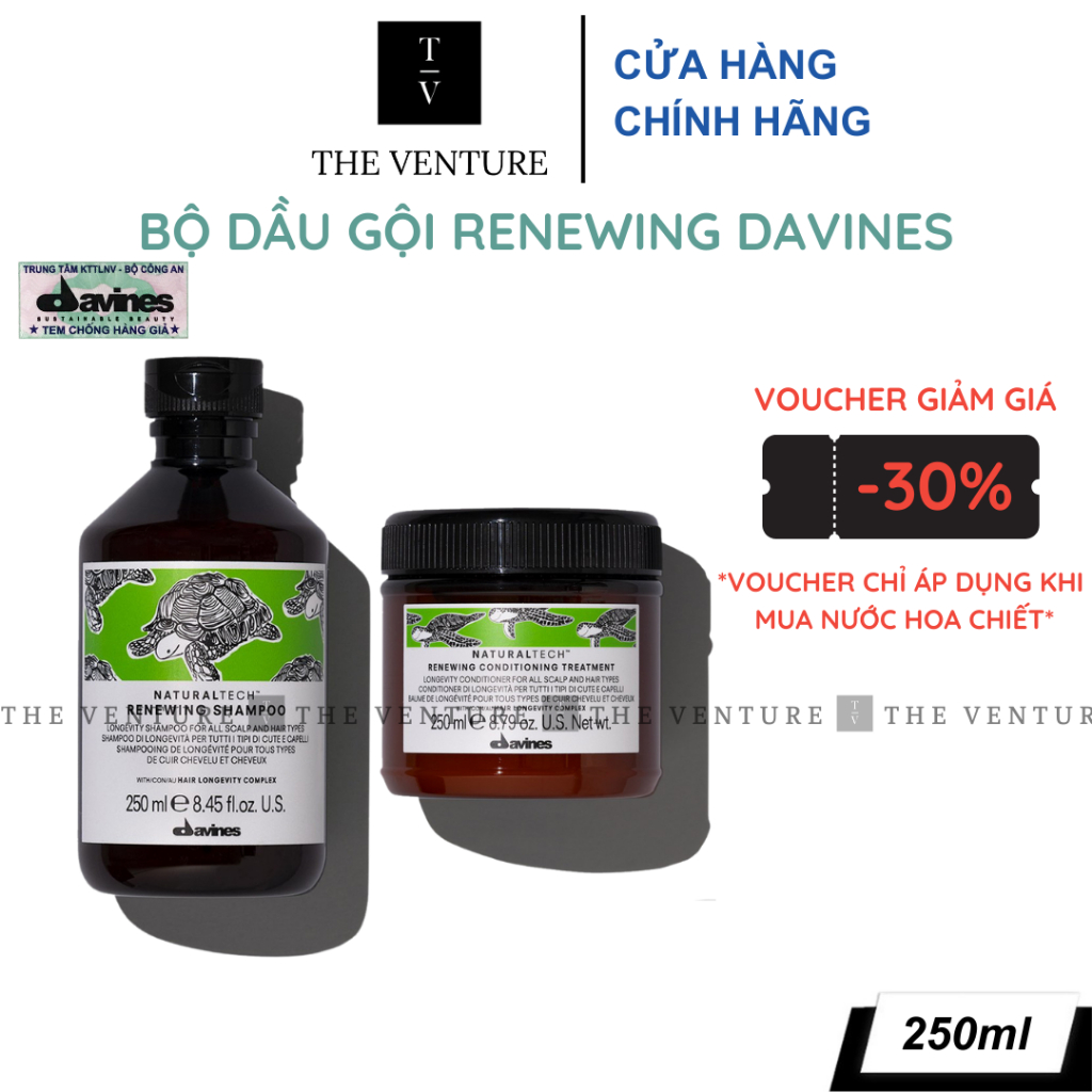 Combo Dầu Gội Trường Thọ Davines Renewing Shampoo và Dầu Xả Davines Renewing Conditioning Treatment