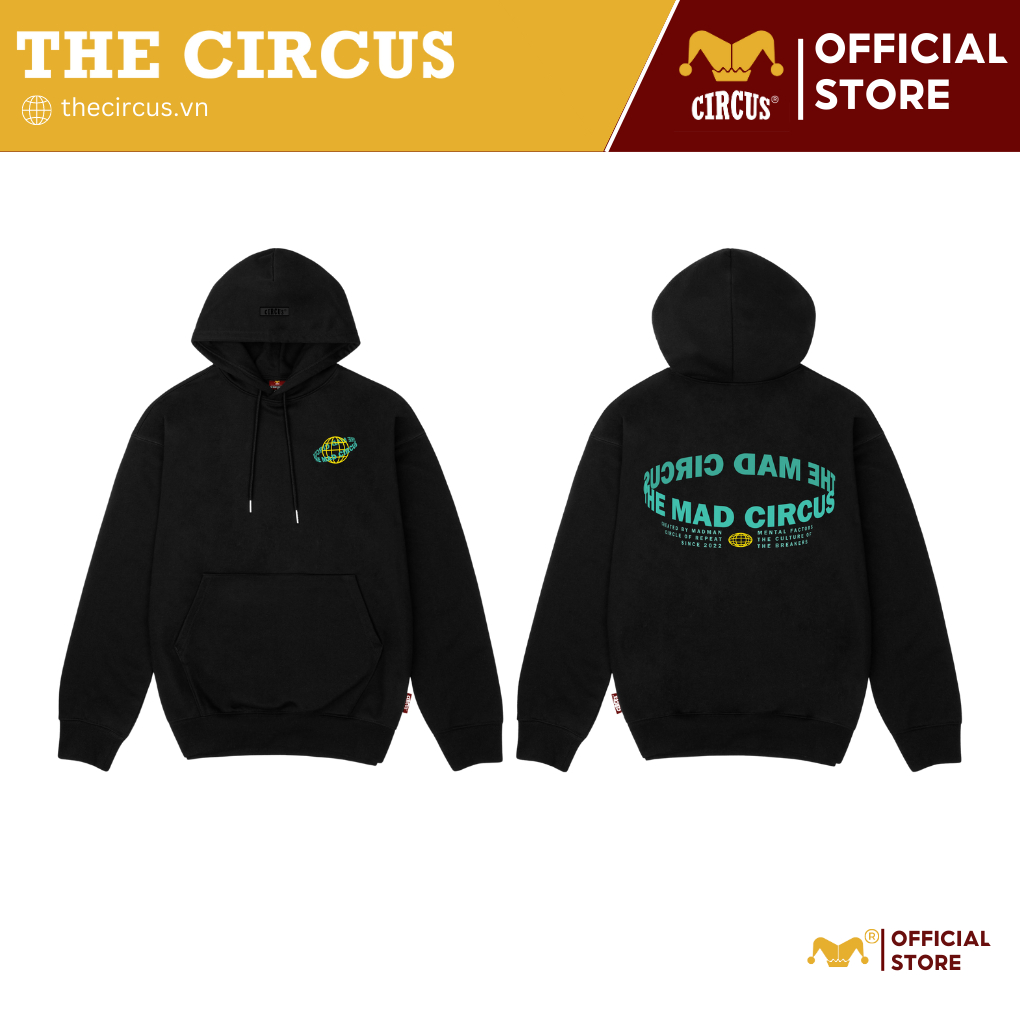 Áo Hoodie form rộng unisex Local Brand Circus áo khoác chất nỉ bông cotton dày dặn, đứng form – Mã Basic H08