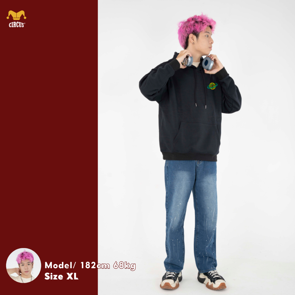 Áo Hoodie form rộng unisex Local Brand Circus áo khoác chất nỉ bông cotton dày dặn, đứng form – Mã Basic H08
