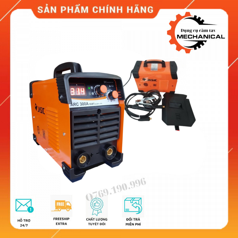 Máy hàn điện tử JASIC 250A, JASIC 300A hàng công ty chính hãng tặng kèm mặt nạ và đồ bảo hộ