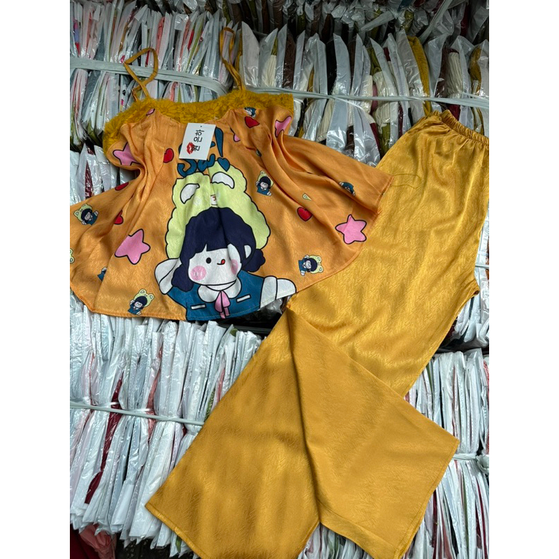 Bộ Ngủ Pijama mặc nhà xước 2 dây in 5D cao cấp nhiều hình