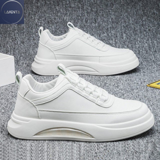   Mã FATPBAU2 giảm 40K đơn 150K  Giày Sneaker thể thao nam Lakinta màu trắng cổ thấp độn đế tăng chiều cao G166 
