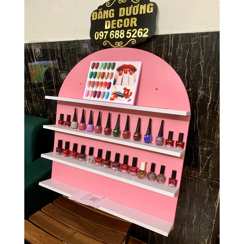 SET KỆ NAIL KHUNG VÒM 4 TẦNG NHƯ ẢNH, TRANG TRÍ ĐỂ SƠN NAIL -SPA