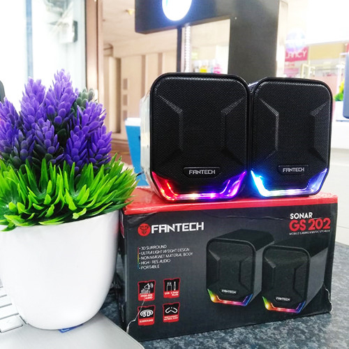 Loa Vi Tính Gaming Siêu Gọn Nhẹ Fantech GS202 SONAR LED RGB Đẹp Mắt