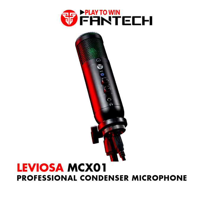 Micro Thu Âm Livestream Chuyên Nghiệp FANTECH MCX01 LEVIOSA LED RGB Âm Thanh Chất Lượng Cao