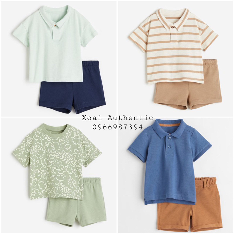 Set quần áo cộc cho bé HM auth