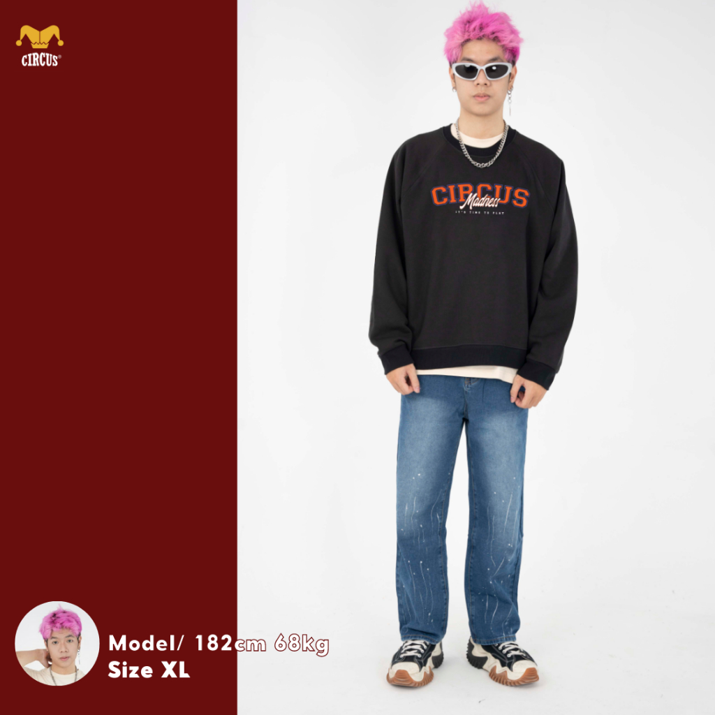 Áo Sweater form rộng Boxy unisex Local Brand Circus chất nỉ bông cotton cao cấp dày dặn, đứng form – Mã Basic N10