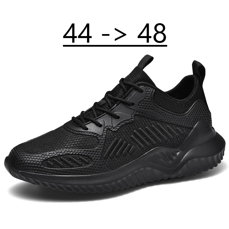 Giày Size Lớn Big Size Sneaker Sport Flight Màu Đen Black Giày Nam Thể Thao Chạy Bộ Thời Trang Ngoại