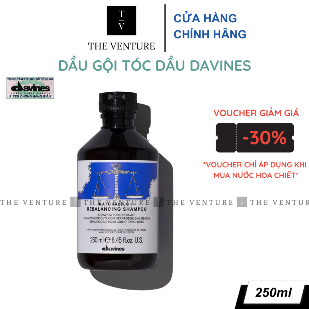 Dầu Gội Cân Bằng Dầu Davines Naturaltech Rebalancing Shampoo Chính Hãng - 250ml