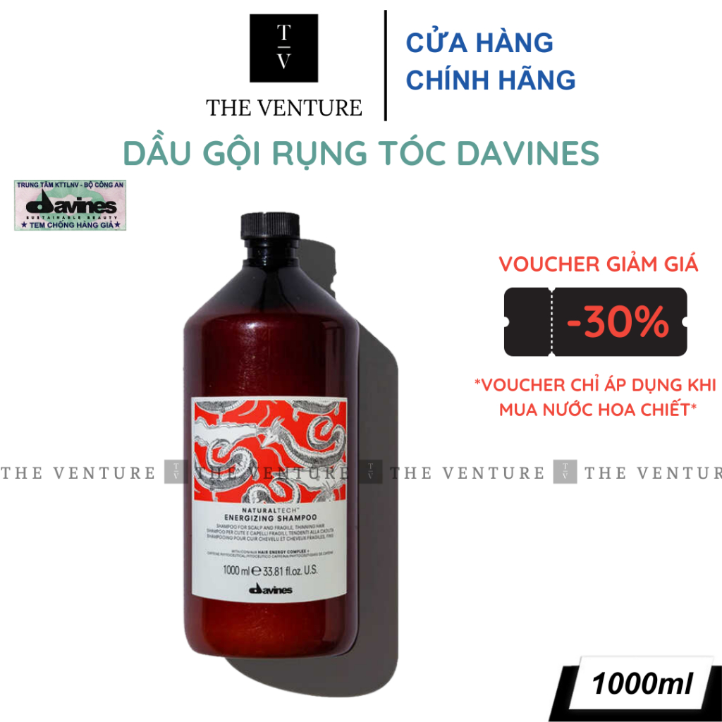 Dầu Gội Chống Rụng Tóc Davines Naturaltech Energizing Shampoo Chính Hãng - 1000ml