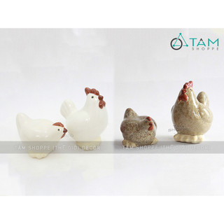 Bộ 2 tượng gà gốm trống mái TCV-GA-01_TTTM