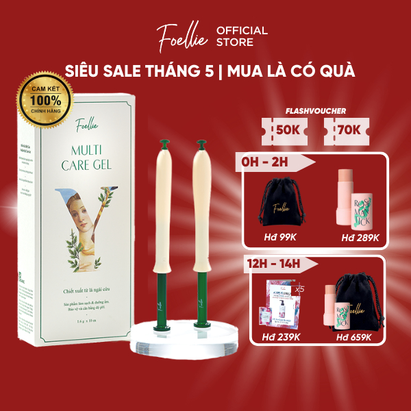 Hộp 10 Đũa thần Inner Gel dưỡng ẩm Vùng Kín FOELLIE 1.6gx10 ống