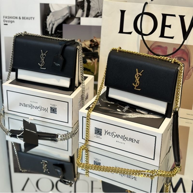 Túi xách nữ đẹp SUNSET sz22cm  bản mick màu đen và trắng đeo vai xinh dã man fullbox 2 lớp cực xịn