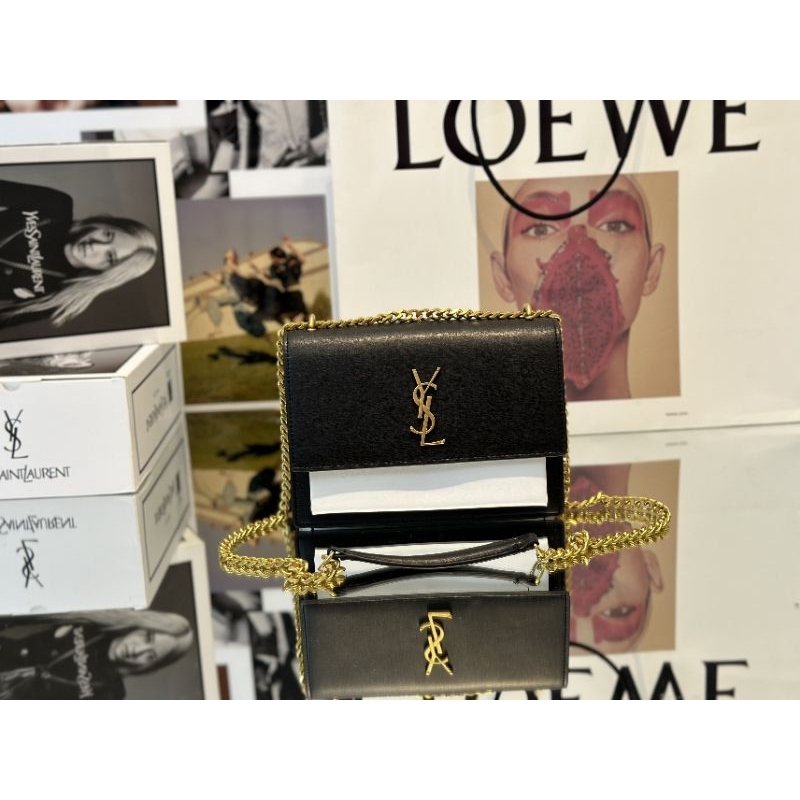 Túi xách nữ đẹp SUNSET sz22cm  bản mick màu đen và trắng đeo vai xinh dã man fullbox 2 lớp cực xịn