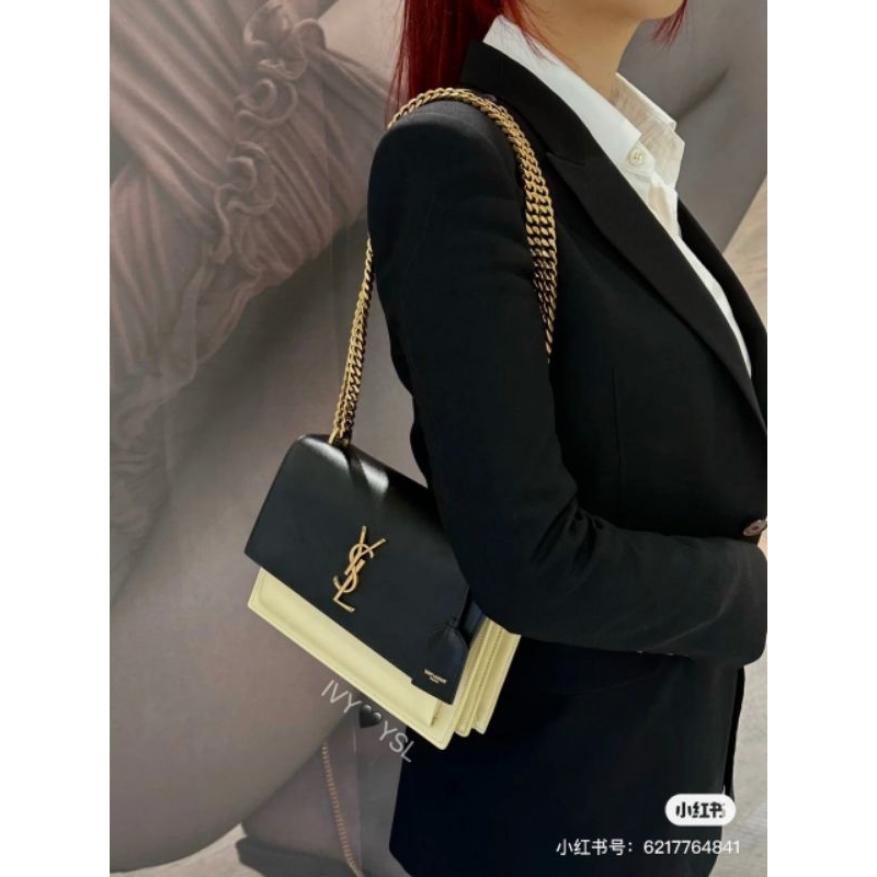 Túi xách nữ đẹp SUNSET sz22cm  bản mick màu đen và trắng đeo vai xinh dã man fullbox 2 lớp cực xịn