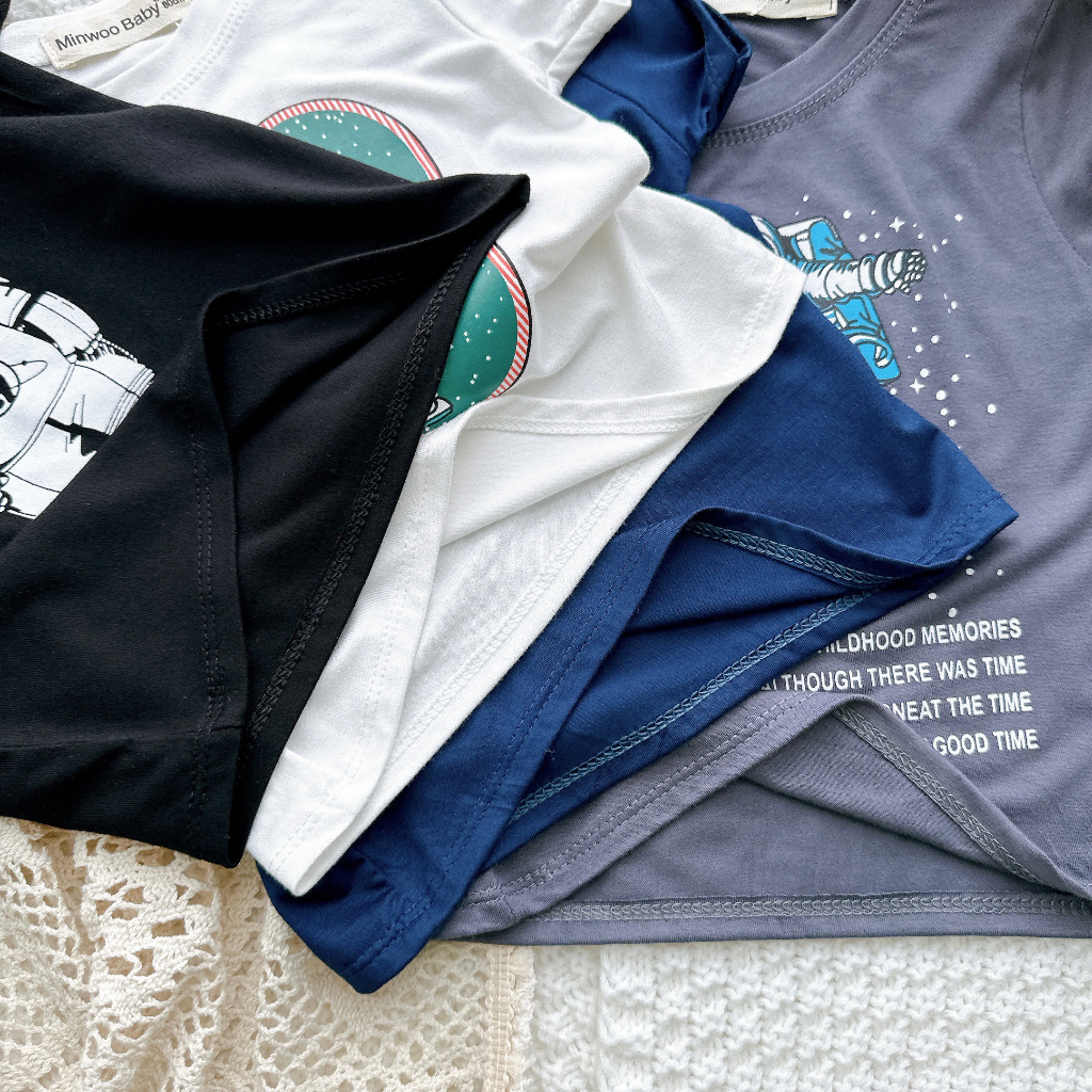 Áo cộc tay chất cotton phi hành gia mềm mát cho bé 8-21kg Namkidshop (T92)