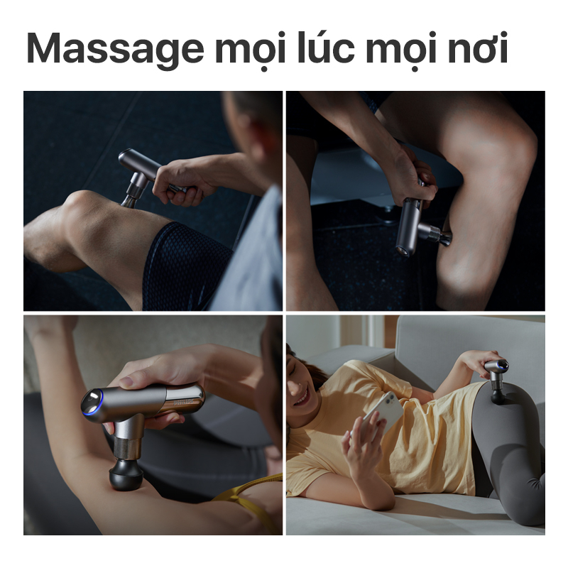 PHILIPS Máy Massage Cầm Tay Mini PPM7501-6 đầu massage chuyên dụng, lực đấm mạnh 8mm